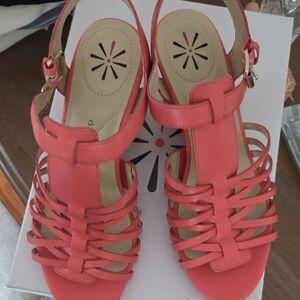 Isaac Mizrahi Coral Strappy Sandals
